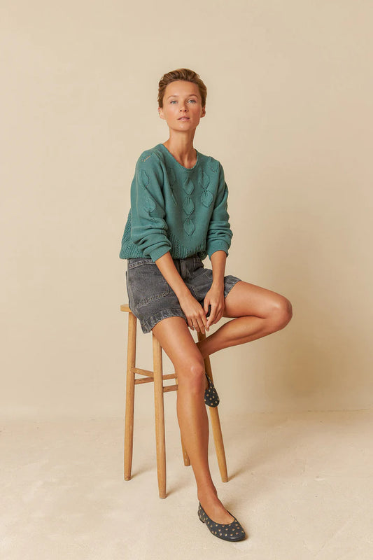 Maglia in crochet in cotone