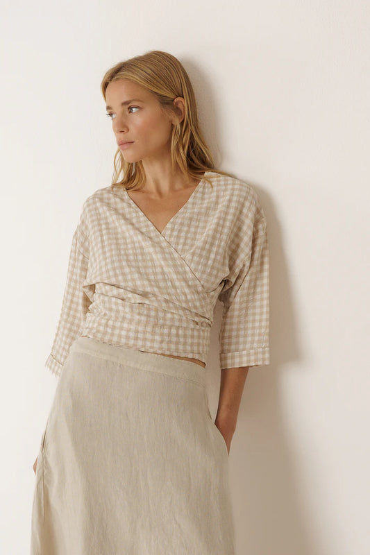 Camicia check a portafoglio