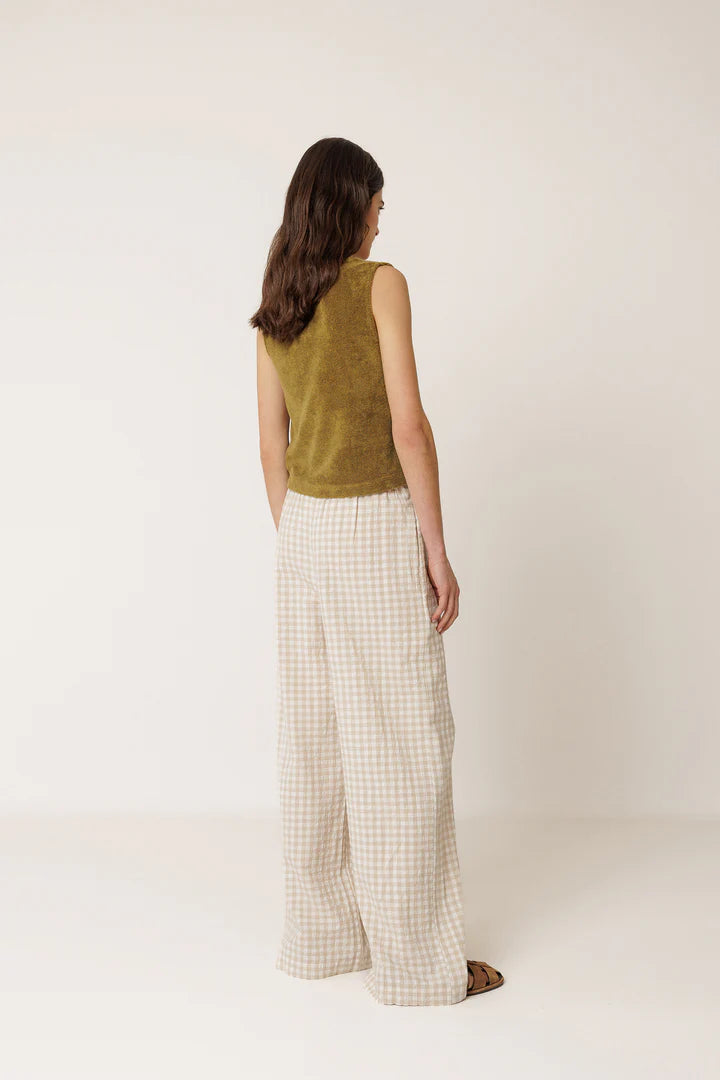 Pant ampio check