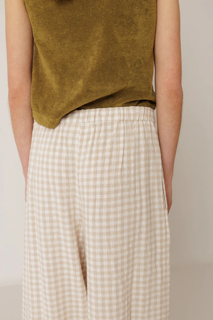 Pant ampio check