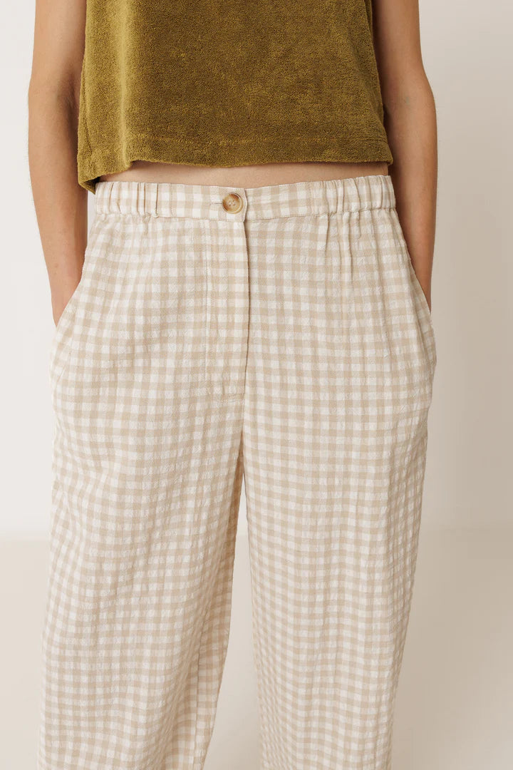 Pant ampio check