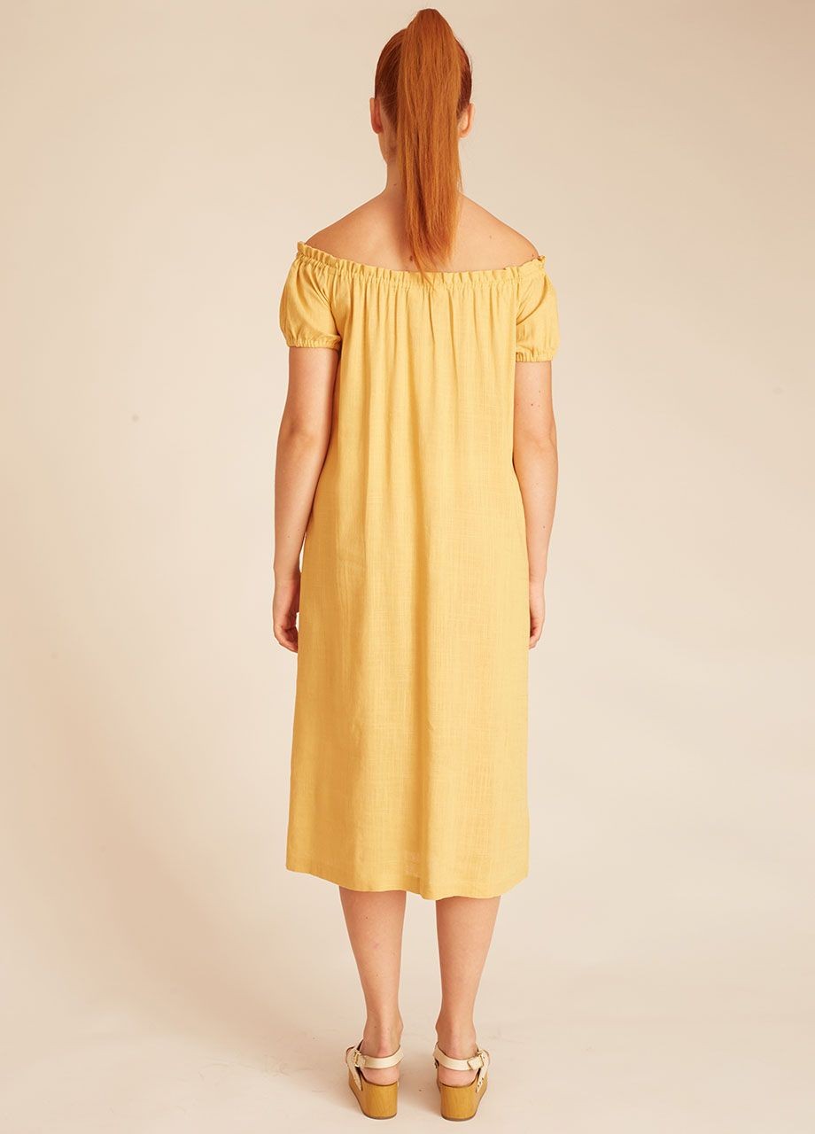 Bardot dress yellow