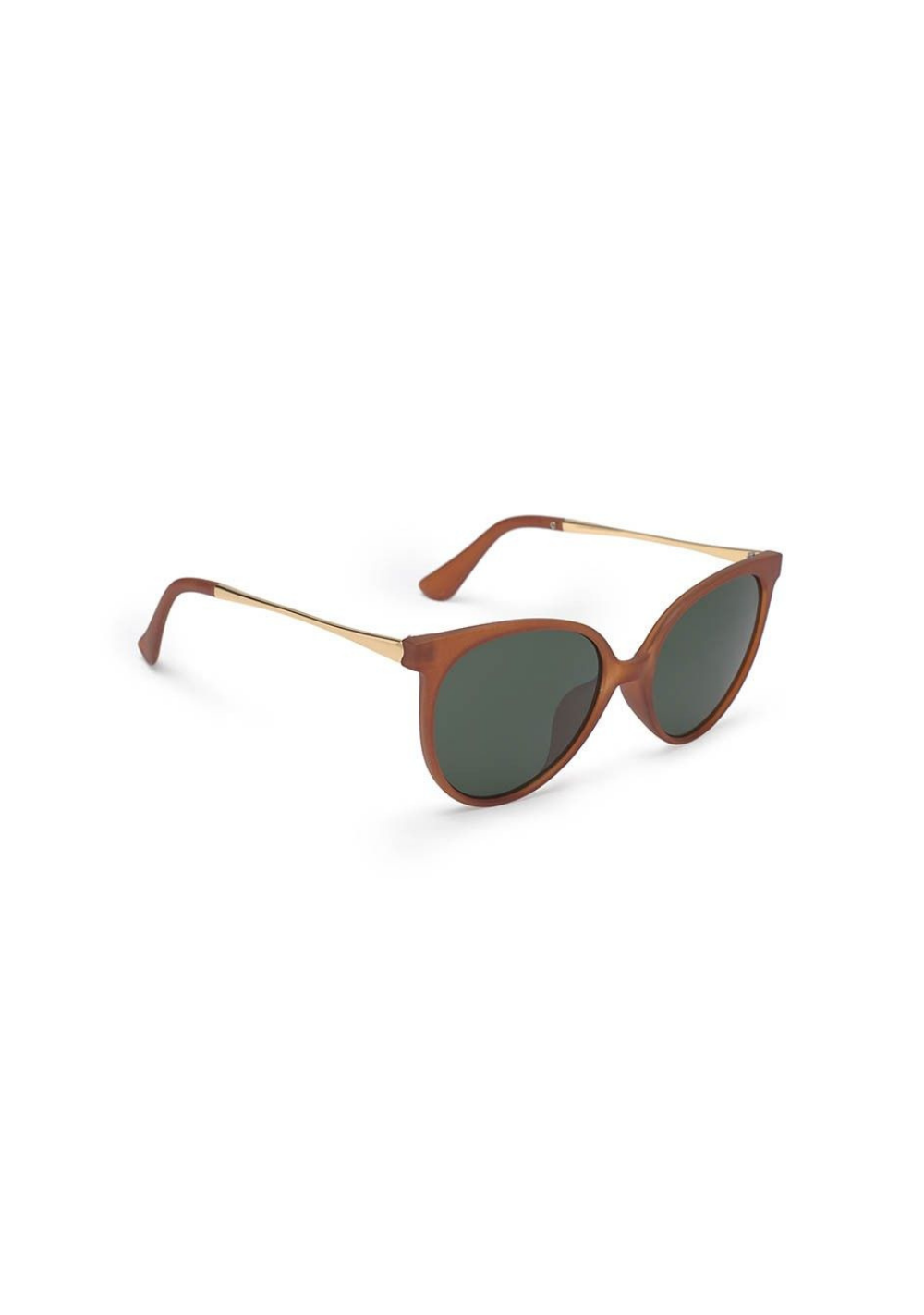 Occhiali da sole in policarbonato cat-eye Angèle ANG83 Mate Amber