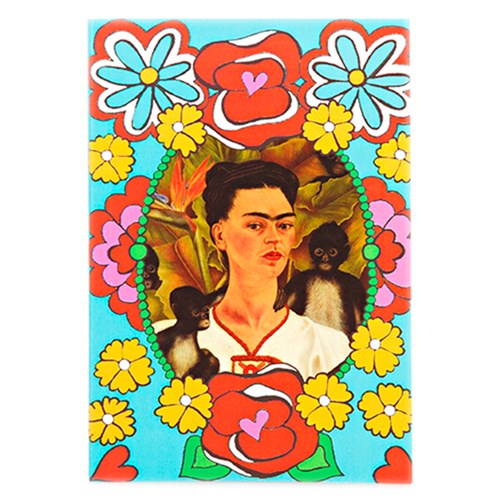 Notebook A5 Quaderno Frida Kahlo Self Portrait con scimmie