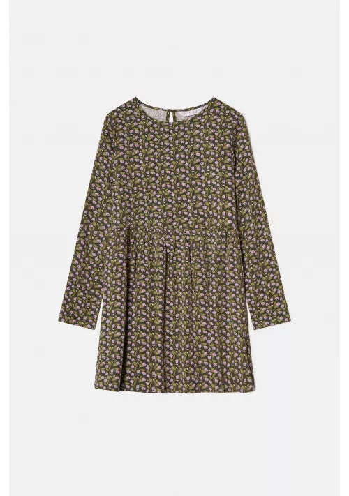 Miniabito babydoll con stampa floreale